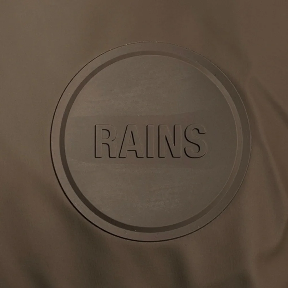 Rains Long Puffer Coat in Brown - Picture 8 of 16